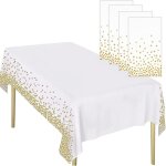 4 nappes r�utilisables � pois dor�s ? 137�274 cm ? mariage / anniversaire / pique - nique ? couverture ...
