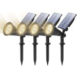 ?4 pack?spot solaire ext�rieur t - sun �clairage solaire ext�rieur �tanche lampe solaire jardin led solaire ...