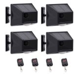 4 pcs alarme solaire d'extrieur dtecteur de mouvement rotation libre ip65 etanche 129db lampe sirne ...