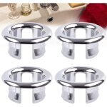 4 pcs anneau de trop - plein, anneau �lectrolytique d�coration de salle de bain, accessoires d'�vier ...