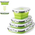 4 pcs boîte à lunch pliante en silicone rétractable récipients alimentaires en silicone rétractable déjeuner ... 4 pcs boîte à lunch pliante en silicone rétractable récipients alimentaires en silicone rétractable déjeuner ...
