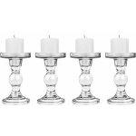 4 pcs bougeoirs en verre, (8 8. 5 14 cm) chandelier avec base ronde, support stable pour bougie conique, ... 4 pcs bougeoirs en verre, (8 8. 5 14 cm) chandelier avec base ronde, support stable pour bougie conique, ...