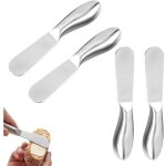 4 pcs couteaux � beurre et � fromage couteau � beurre en acier inoxydable outils de cuisine pour couper ...