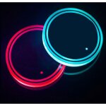 4 pcs dessous de verre led lumineux, dessous de verre led pour voiture, acrylique �tanche rond bouteille ...