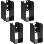 4 pcs equerre de fixation sabot charpente, connecteurs fixation poteau bois 1. 57x3. 4, connecteurs de ...