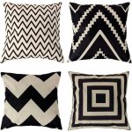 4 pcs housses de coussin 45 x 45 cm, carré décoratif taie d'oreiller canapé housse coussin noir et blanc ... 4 pcs housses de coussin 45 x 45 cm, carré décoratif taie d'oreiller canapé housse coussin noir et blanc ...