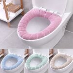 4 pcs housse de cuvette en peluche chaude fond etanche couverture si�ge de toilettes luxe abattant wc ...