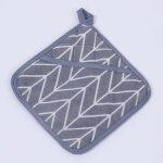 4 pcs manique cuisine en coton silicone antid�rapant, gant de cuisine anti chaleur manique de pot carr� ...