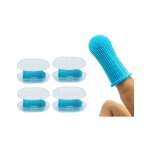 4 pcs pet brosse  dents doigt brosse  dents silicone chat chien brosse  dents soins dentaires doigtier ...