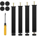 Brisunshine - 4 pcs pied de lit 25 cm  visser, pieds sommier  lattes metallique, hauteur rglable 25 ...