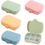4 pcs pilulier portable, pilluliers journalier, pilulier avec 6 compartiments, plastique bo�tes � pilules, ...