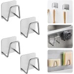 Coavas - 4 pcs porte - �ponge autocollant en acier inoxydable 5 5 3. 2cm porte eponge cuisine evier crochet ...