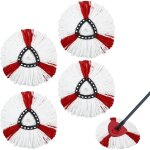 4 pcs recharge pour ttes de balai compatible avec vileda turbo easywring and clean - remplacement serpillire ...