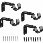Memkey - 4 pcs support mural rglable pour tringle  rideau fixations en acier inoxydable pour barre ...