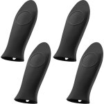 4 pcs support de poign�e chaude en silicones, poignee silicone casserole, manchon en silicone pour po�lon, ...