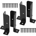 4 pcs support de poteaux de cl�ture, support poteau a visser, manchon de sol, base de poteau de terrasse ...