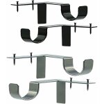 Memkey - 4 pcs support tringle rideaux sans percage, support mural rglable pour tringle  rideau fixations ...