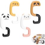 4 pi�ces accroche sac, accroche sac � main pliable, brancher de animal de dessin anim� pour table, pour ...