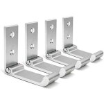 4 pi�ce - argent - crochets muraux pliables, support mural pliable le bureau, support de suspension de ...