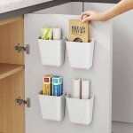 4 pi�ces armoires de cuisine porte bo�te de rangement, adh�sive bo�te de rangement murale, armoire / ...