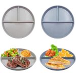4 pices assiettes divises compartiment assiette regime portion adulte plate incassable rsistant au ...