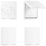 4 pi�ces autocollant cache interrupteur mural, type 86 r�versible cache prise murale �tanche, blanc