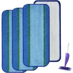 4 pi�ces balais serpilli�res reutilisable compatible avec swiffer wet jet, tampon � vadrouille lavables ...