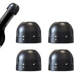 4 pices bouchon bouteille vin et champagne en silicone - bouchon sous vide rutilisable pour garder ...