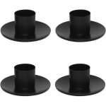 4 pi�ces bougeoir noir en m�tal - chandelier vintage avec porte - bougie d�coratif pour salon / salle ...