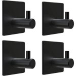 4 pi�ces crochet adh�sif 3m, crochets muraux autocollants inoxydable, acier, inox accroche torchon cuisine, ...