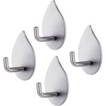 4 pices crochet autocollant acier inox 304 patere murale impermable rsistant porte serviette salle ...