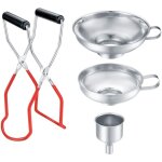 4 pi�ces ensemble entonnoir � filtre � cuisine, entonnoir en acier inoxydable, entonnoir � confiture, ...