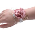 4 pices fleur fille demoiselle d'honneur poignet fleur marie soie poignet fleur mariage bal main fleurs ...