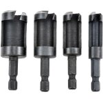 4 pi�ces fraise � bouchonner bois, tige ronde, acier au carbone, outil de coupe pour bouchons de bois, ...