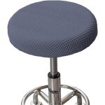 4 pi�ces en gris) housse de tabouret ronde housse de tabouret de bar, tissu luxueux, diam�tre 30 - 36 ...