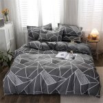 4 pices housse de couette 220x240cm avec 2 taies d'oreillers 7448cm, parure de lit adulte en microfibre ...