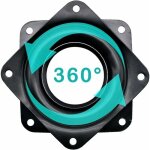 4 pices lazy plaque pivotante mtal plateau tournant support rotatif  360 degrs, pivotante  roulement ...