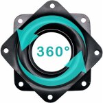 4 pi�ces lazy plaque pivotante m�tal plateau tournant support rotatif � 360 degr�s, pivotante � roulement ...