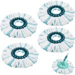 4 pices pour leifheit serpillire ttes de rechange, compatible pour leifheit clean twist disc mop, ...