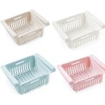 4 pi�ces lot boite de rangement et organisation de cuisine frigo, organisateur de tiroir r�tractable ...
