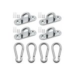4 pièces m5 304 plaque oculaire en acier inoxydable 4 pièces mousqueton de fixation pour charges lourdes ... 4 pièces m5 304 plaque oculaire en acier inoxydable 4 pièces mousqueton de fixation pour charges lourdes ...