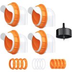 4 pi�ces mangeoire automatique pour poulets, mangeoires pour volailles, mangeoire pour poulets sans d�chets, ...