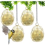 4 pi�ces mangeoires pour oiseaux sauvages, mangeoire oiseaux ext�rieur, mangeoire � oiseaux suspendue ...