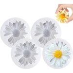 4 pi�ces moule en silicone marguerite fleur, 6, 9 x 1, 8 cm moule en silicone en forme de marguerite, ...