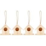 4 pices nids d'oiseaux en bois suspendus nichoir bote d'levage cage  oiseaux pour jardin bricolage ...