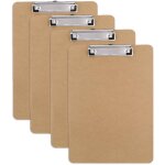 4 pi�ces porte - bloc en panneau de fibres rigide, porte - blocs a4, clipboard planchettes � pince avec ...