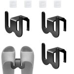 4 pi�ces porte chaussures mural, espace noir aluminium support chaussures mural, capacit� de charge 5 ...