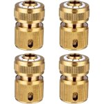 4 pi�ce raccords rapide tuyau d'arrosage en laiton, rapide raccord connecteurs pour tuyau d'arrosage ...