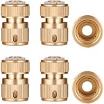 4 pi�ce raccord tuyau d'arrosage laiton raccord rapide 1 / 2' connecteur tuyau eau dispositif de passage ...