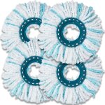 4 pi�ces rechange clean twist disc mop compatible avec leifheit serpilli�re, balai serpill�re microfibre ...